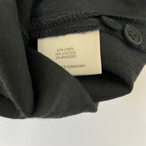 Eileen Fisher Women's Dark Gray Linen Blend Tapered Leg Pants Size 12 - Picture 10 of 13